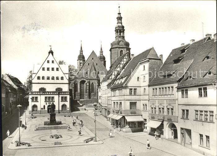 Eisleben Marktplatz Rathaus und St. Andreaskirche