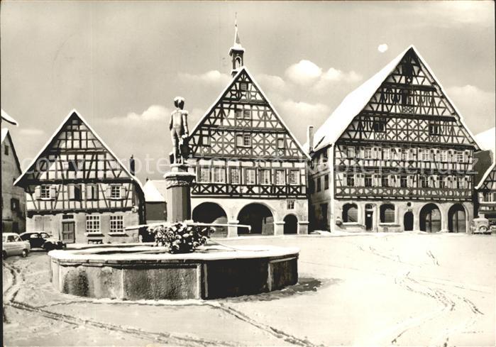 Dornstetten Wuerttemberg Marktplatz Fachwerkhaeuser