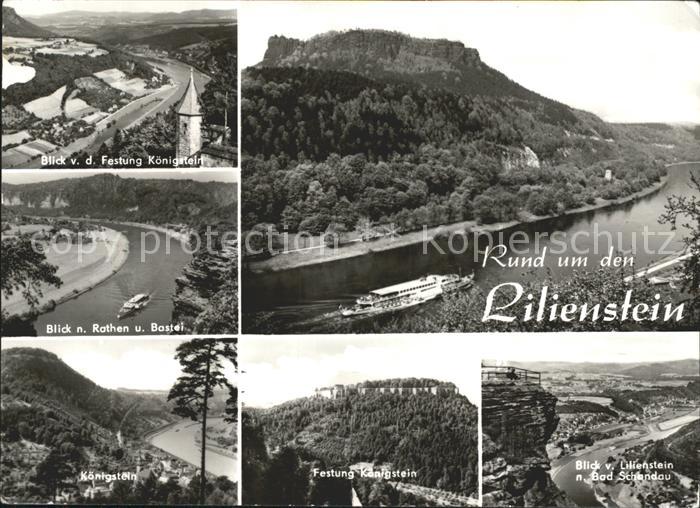 Lilienstein Bad-Schandau Festung-Koenigstein Bastei Rathen