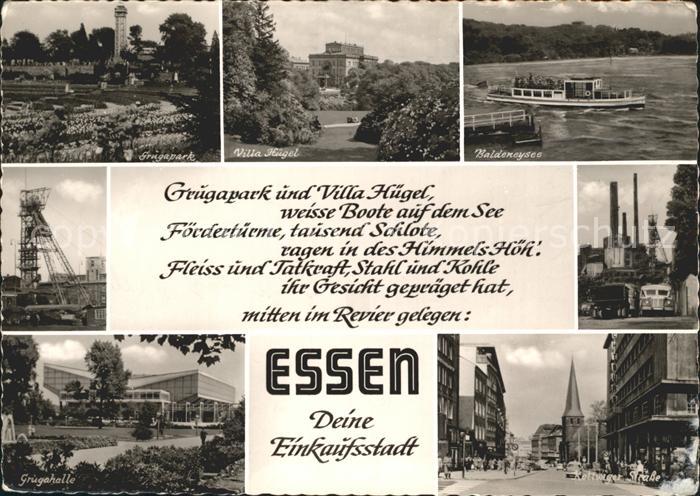Essen Bad Grugapark und Villa Huegel Foerdertuerme