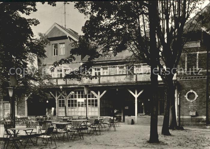 Loebau Sachsen HO Gaststaette Honigbrunnen Terrasse