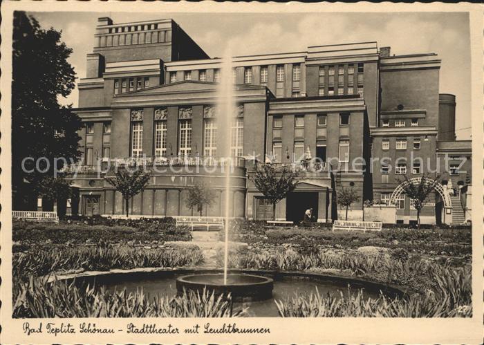 Bad Teplitz-Schoenau Stadttheater mit Leuchtbrunnen