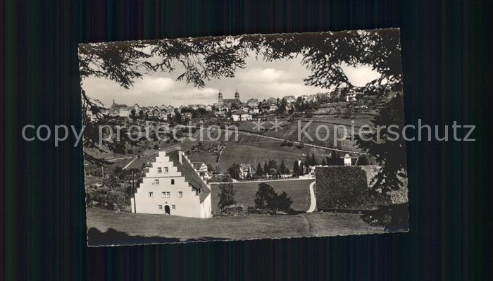 FREUDENSTADT BW Baerenschloesschen mit Blick auf die Stadt Schwarzwald