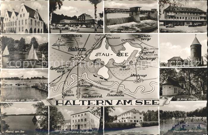 Haltern See Rathaus Restaurant Wehr Turm Kapelle Stadtmuehle Anlegestelle Heim S