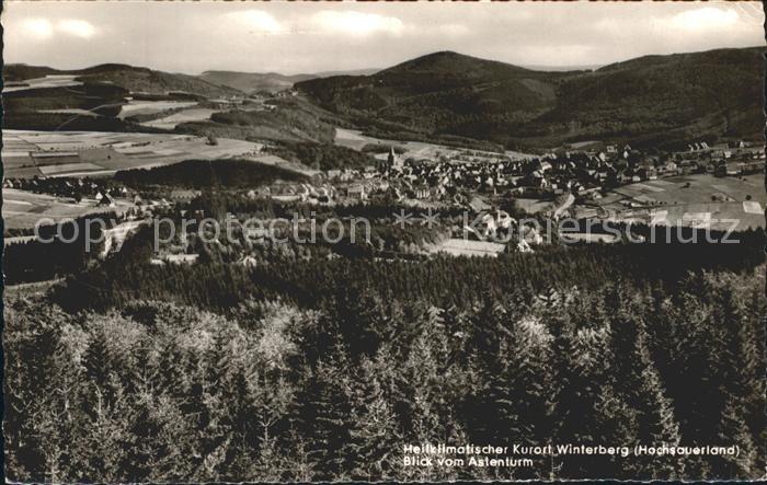 Winterberg Hochsauerland Panorama Blick vom Astenturm Heilklimatischer Kurort