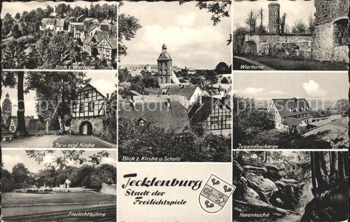 Tecklenburg Steinfurt NRW Wierturm Jugendherberge Hexenkueche Kirche Schule Frei