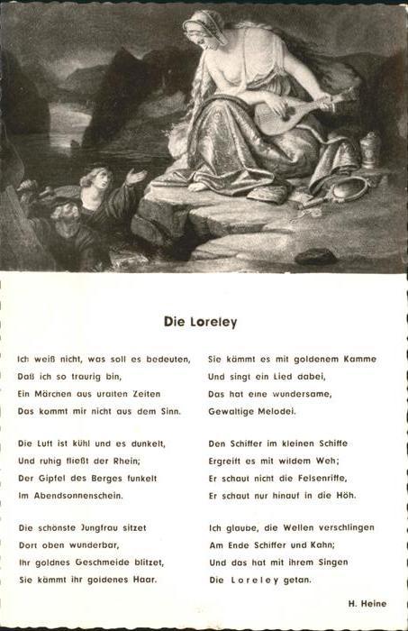 St Goarshausen Die Loreley Lyrik Heinrich Heine Rheingold Serie Nr 595