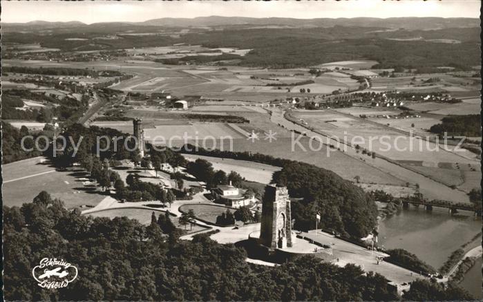 Hohensyburg Burgruine Monument Ruhrtalblick Fliegeraufnahme