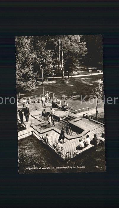 Bad Woerishofen Wassertretplatz im Kurpark Kneipp Heilbad