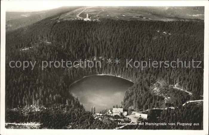 Mummelsee Kurhotel mit Hornisgrinde Schwarzwald Fliegeraufnahme