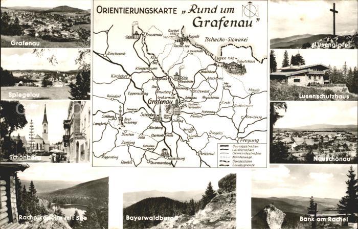 Grafenau Niederbayern und Umgebung Orientierungskarte Bayerischer Wald