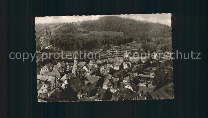 Monschau Montjoie NRW Ortsansicht mit Kirche