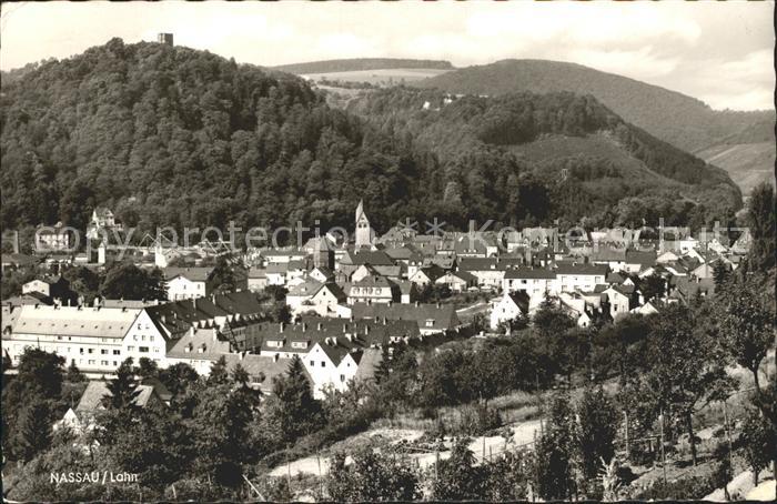 Nassau Lahn Ortsansicht mit Kirche Burg
