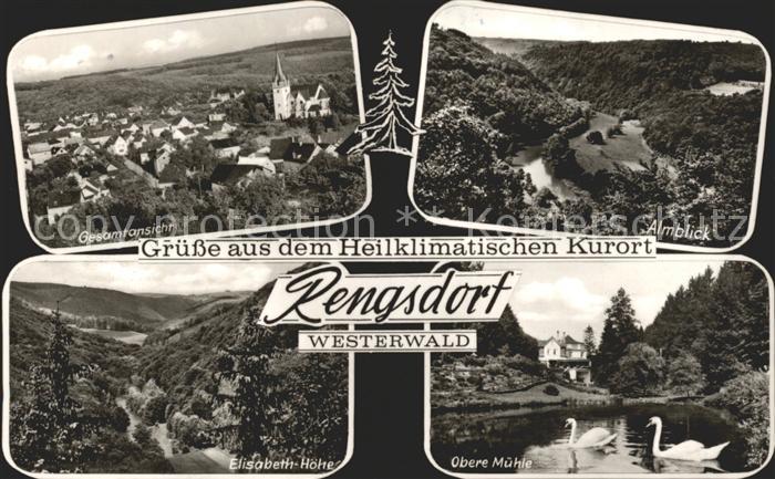 Rengsdorf Gesamtansicht Almblick Obere Muehle Schwanenteich Elisbeth Hoehe Weste