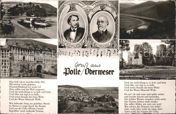 Polle Hotel Restaurant Zur Burg Lied Portrait Dichter Dingelstedt Komponist Pres