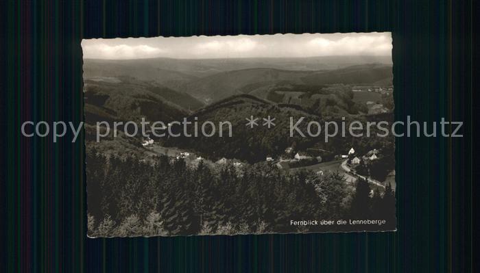 Dahle Altena Hotel Restaurant Kohlberghaus Fernblick ueber die Lenneberge