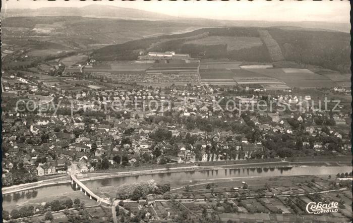 Hoexter Weser Fliegeraufnahme