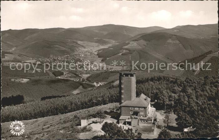 Kirchhundem Aussichtsturm Hohe Bracht Fliegeraufnahme
