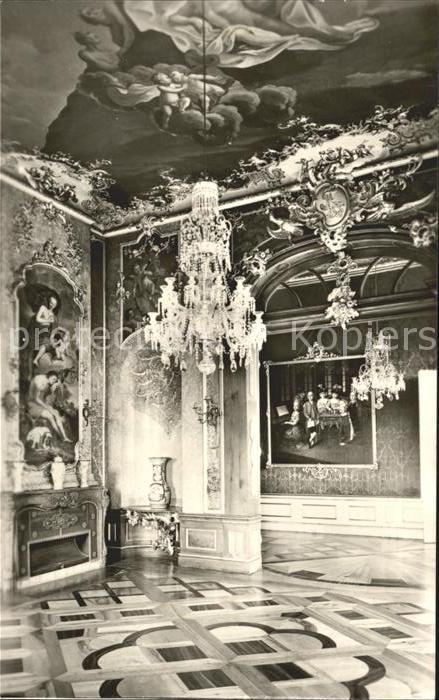 Rudolstadt Rote Ecke Kronleuchter Wandgemaelde Staatliche Museen Heidecksburg