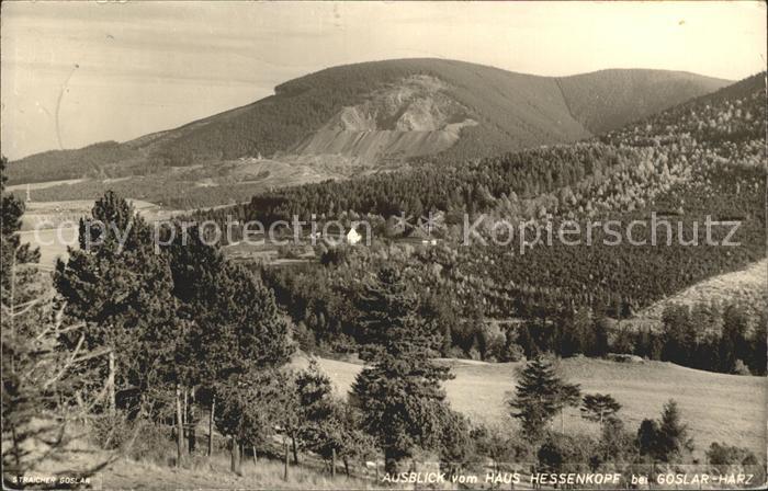 GOSLAR Harz Niedersachsen Ausblick vom Haus Hessenkopf