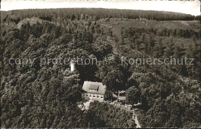 Bad Driburg Iburgplateau mit der Sachsenklause Fliegeraufnahme