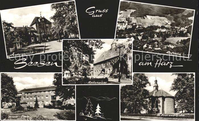 Seesen Harz Amtsgericht Luftbild St Andreaskirche Ratskeller Jasper Platz