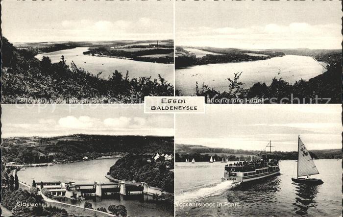 Essen Ruhr Baldeneysee Stauwehr Verkehrsboot Segelboot