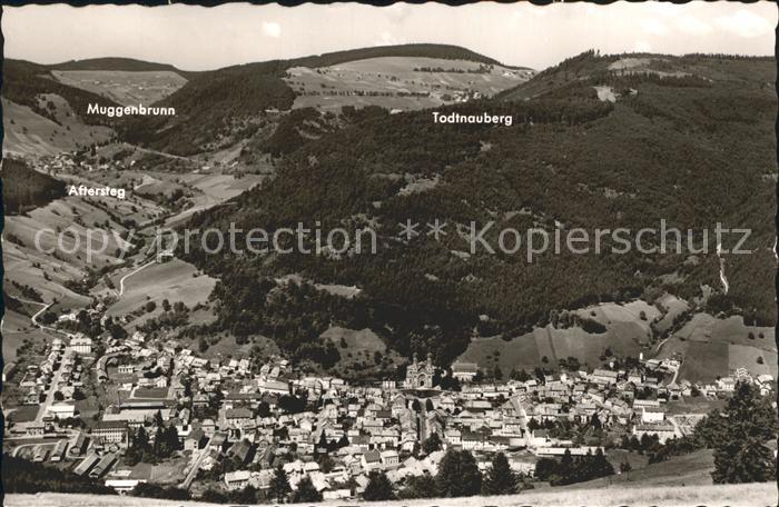 Todtnau Schwarzwald BW Gesamtansicht Luftkurort Wintersportplatz Schwarzwald