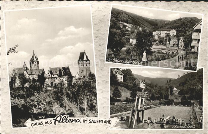 Altena Lenne Burg Jugendherberge Schwimmbad
