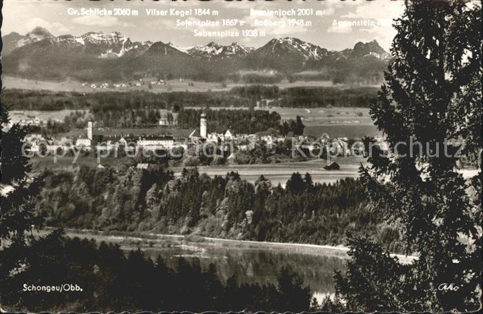 Schongau Gesamtansicht mit Alpenpanorama