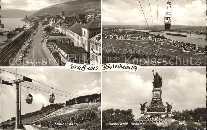 Ruedesheim Rhein Rheinstrasse Kabinenseilbahn Niederwald Denkmal