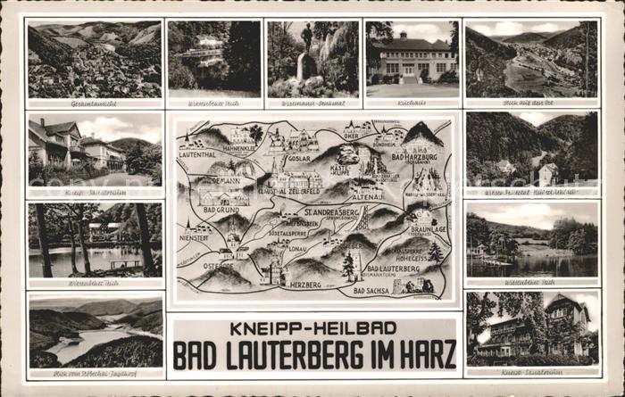 Bad Lauterberg Teilansichten Umgebungskarte Kneipp Heilbad