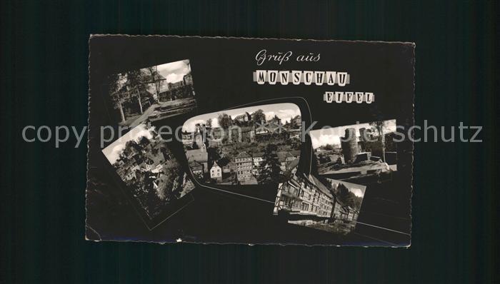 Monschau Montjoie NRW Teilansichten Altstadt Burg Ruine