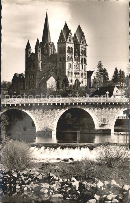 Limburg Lahn Dom mit Bruecke