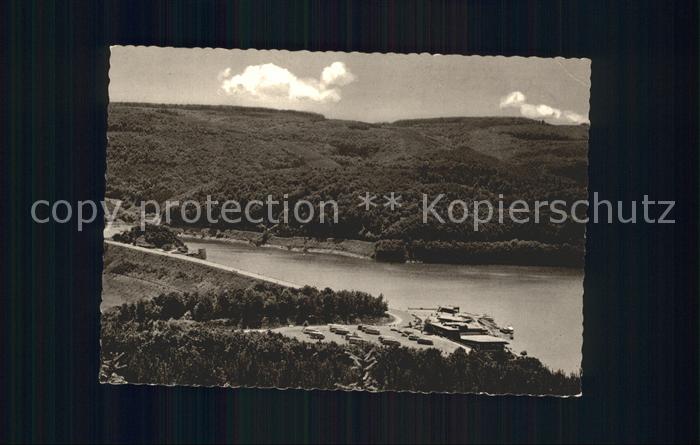 Heimbach Schwammenauel Der Seehof Restaurant am Stausee Fliegeraufnahme