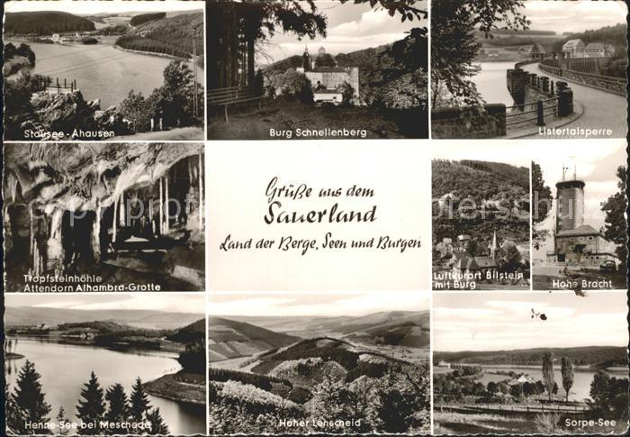 Attendorn Sehenswuerdigkeiten im Sauerland Berge Seen Burgen