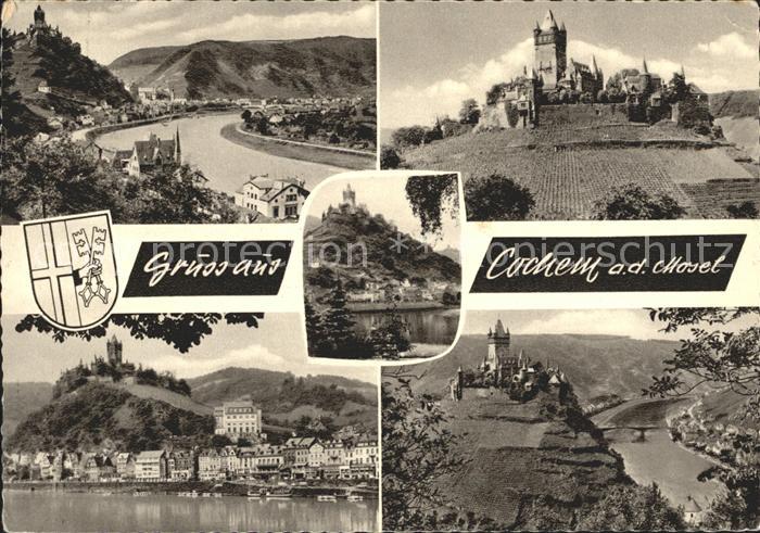 Cochem Mosel Teilansichten Weinstadt Burg Wappen