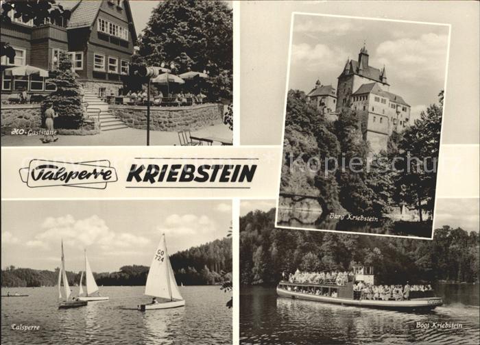 Kriebstein HO Gaststaette Burg Talsperre Boot