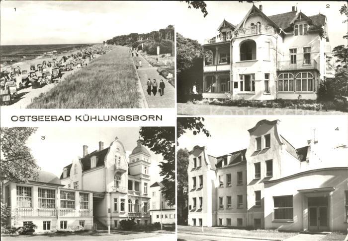 Kuehlungsborn Ostseebad Strand Promenade FDGB Erholungsheime