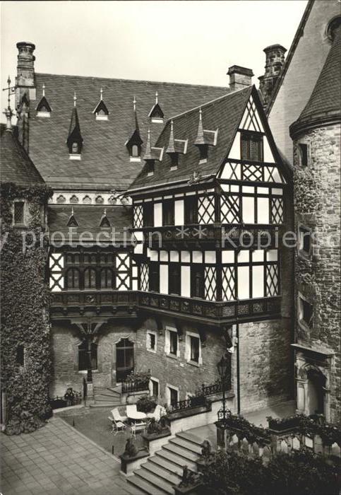 Wernigerode Harz Schlosshof Feudalmuseum Fachwerk