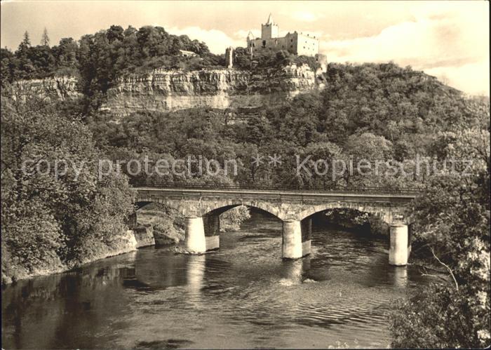 Bad Koesen Rudelsburg Saale Bruecke Volkssolbad