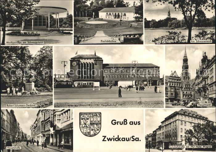 Zwickau Sachsen Musikpavillon Schwanenteich Freilichtbuehne Robert Schumann Denk