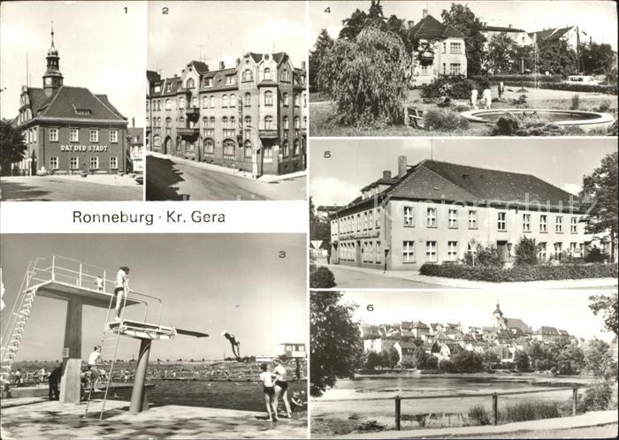 Ronneburg Thueringen Rathaus Markt HO Wismutgaststaette Hotel Glueck auf Schwimm