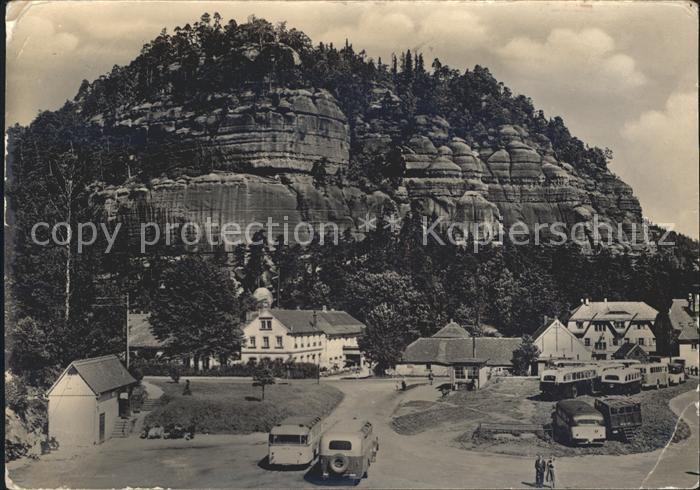 Oybin Sachsen Ortsansicht mit Berg Oybin Zittauer Gebirge