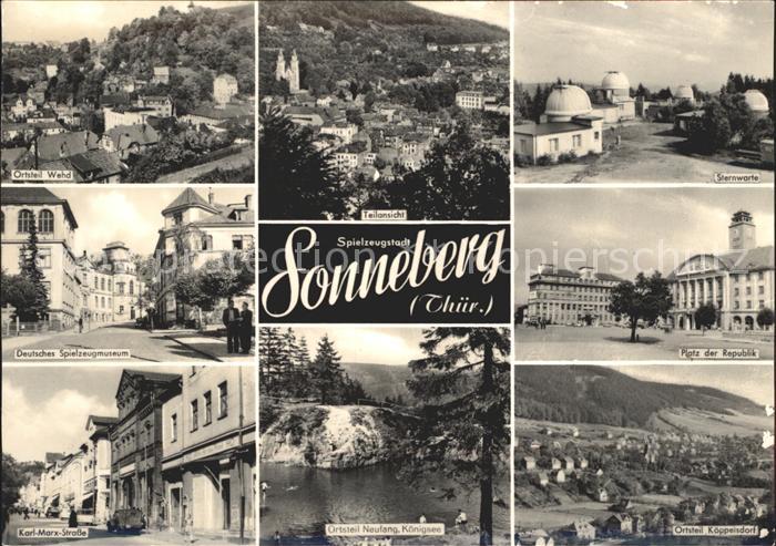 Sonneberg Thueringen Teilansichten Deutsches Spielzeugmuseum Karl Marx Strasse K