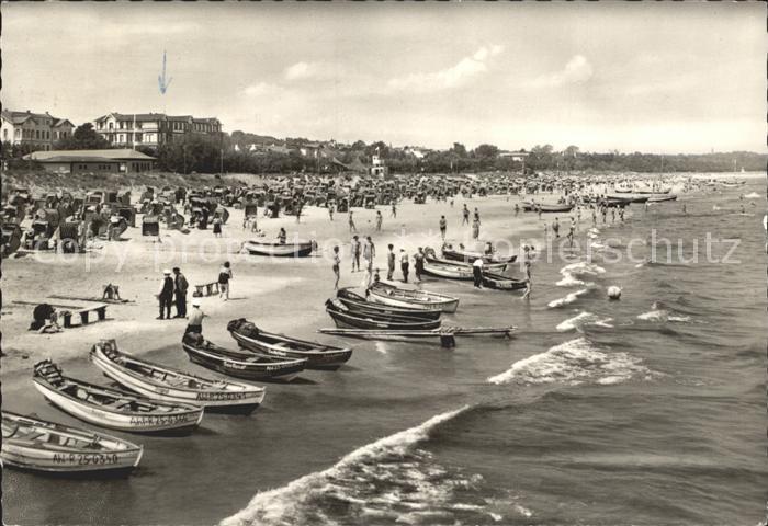 Ahlbeck Ostseebad Strand Blick von der Seebruecke
