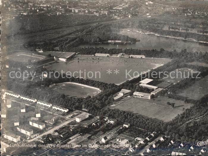 Duisburg Ruhr WFV Sportschule im Sportpark Fliegeraufnahme