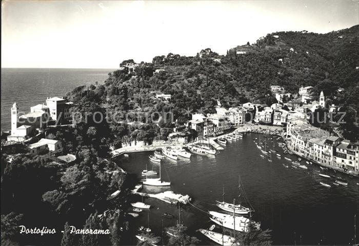 Portofino Liguria Fliegeraufnahme Hafen