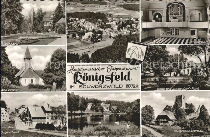 Koenigsfeld Schwarzwald Kurpark Kapelle Jugendhaus Kirche Park Burgruine Waldau