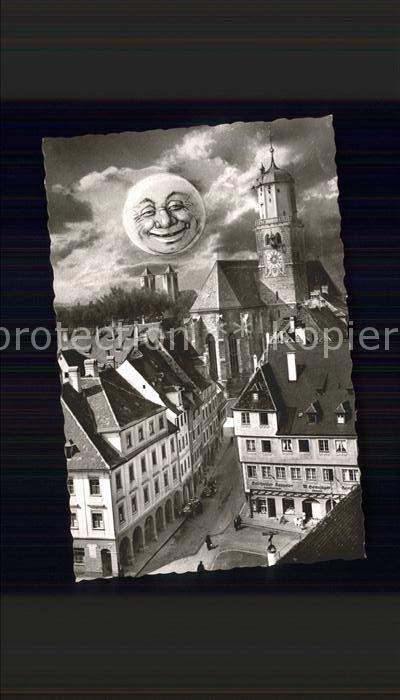 Memmingen Bayern Altstadt Kirche Mond